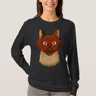 Cat   Animal Pet Kitten Print Cute Kitty  Glasses T-Shirt