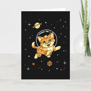 Cat Animals In Space Card