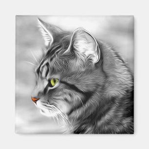 Cat Animals Pet Portrait Fur Sweetie Whiskers Magnet