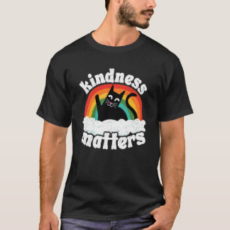 Cat Anti Bullying Rainbow Kindness Matters Sped Te T-Shirt