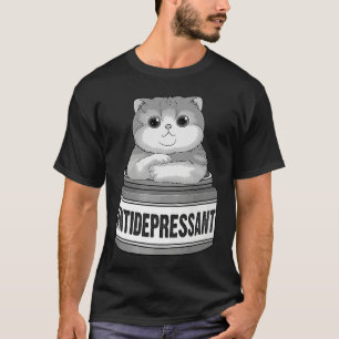 Cat Antidepressant  For Men Women Cool Cat T-Shirt