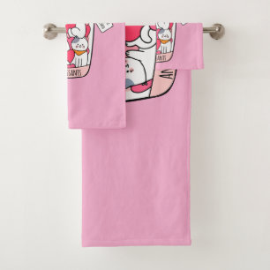 Cat Antidepressant Funny Cat Lover Gift Bath Towel Set