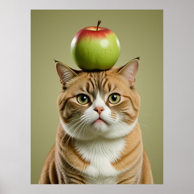 Cat Apple Poster (Front)