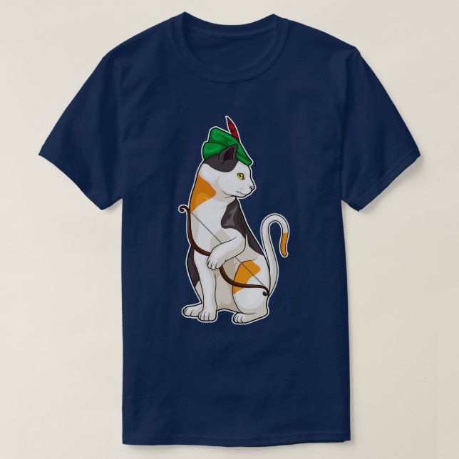 Cat Archer Bow T-Shirt (Design Front)