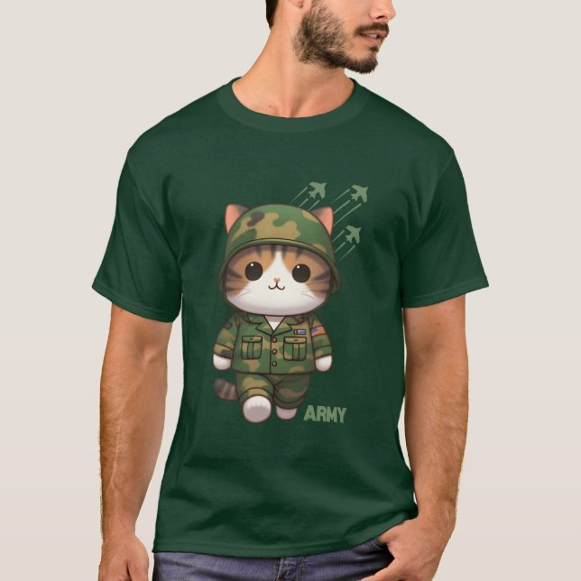 Cat Armi funny T-Shirt (Front)