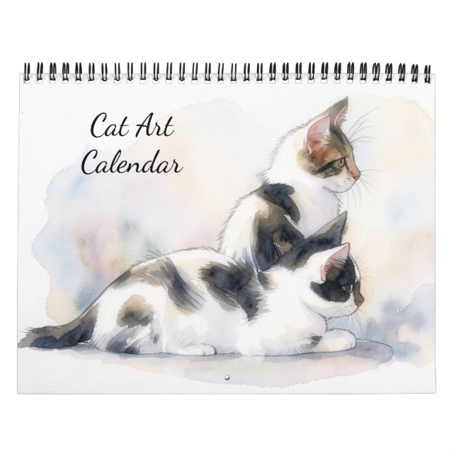 Cat Art Calendar for Cat Lovers (Cover)