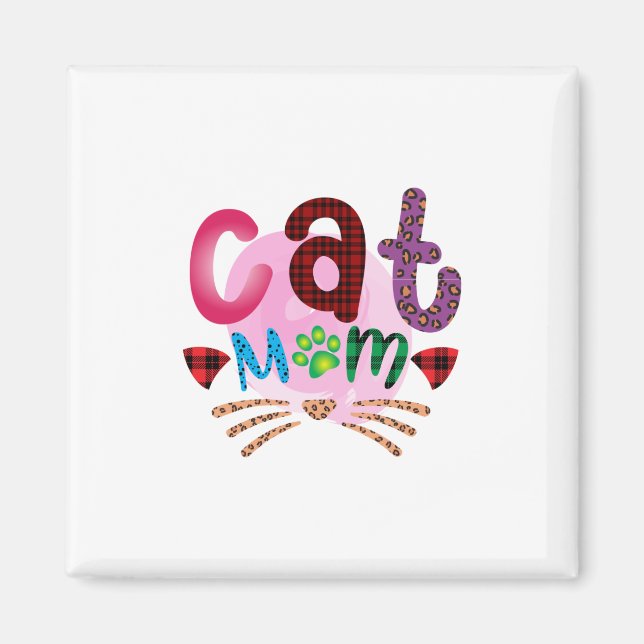 Cat Art Cat Mom_2 Magnet (Front)