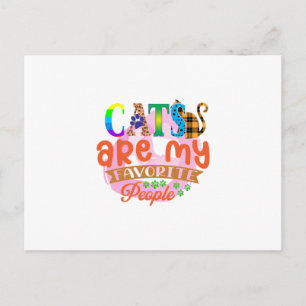 Cat Art Cats Are My Favourite People Postcard