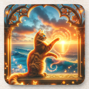 Cat Art Coaster