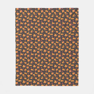 Cat Art   Cute Cat Pattern Childish Fleece Blanket