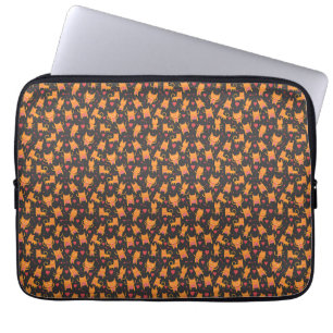 Cat Art Cute Cat Pattern Childish Laptop Sleeve