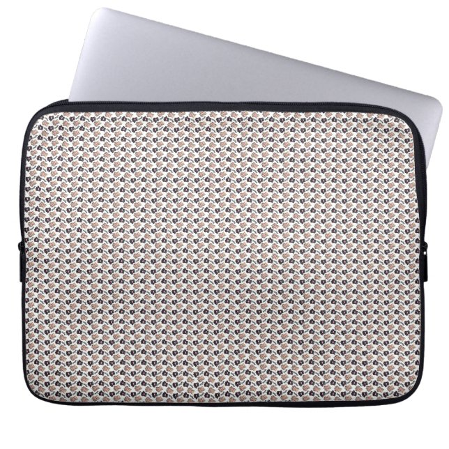 Cat Art | Cute Cat Pattern Seamless Background Laptop Sleeve (Front)