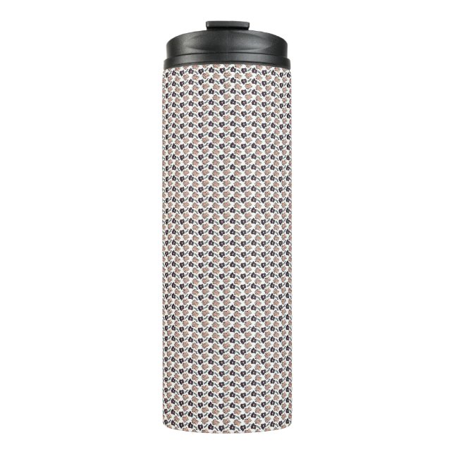 Cat Art | Cute Cat Pattern Seamless Background Thermal Tumbler (Front)