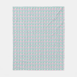 Cat Art Cute Cat Rainbows Fleece Blanket