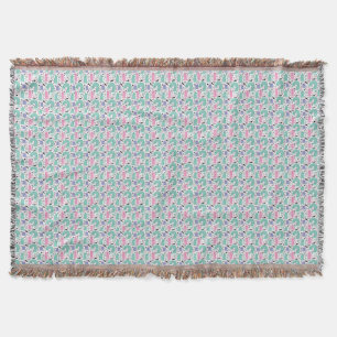 Cat Art Cute Cat Rainbows Throw Blanket