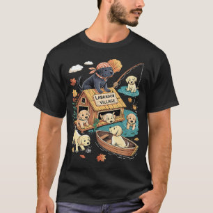 Cat Art Design Fishing Cat T-Shirt