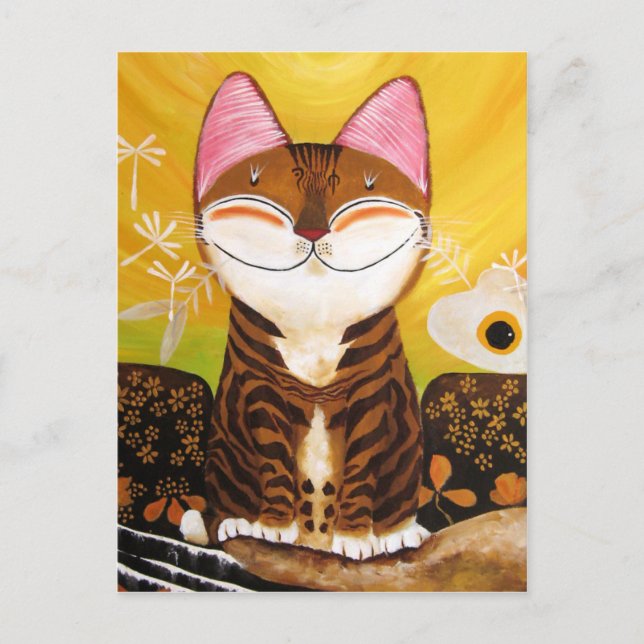 cat art - earth (5 elements) postcard (Front)