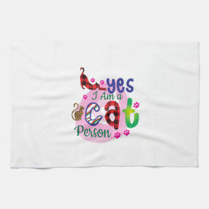Cat Art I Am A Cat Person Kitchen Towel