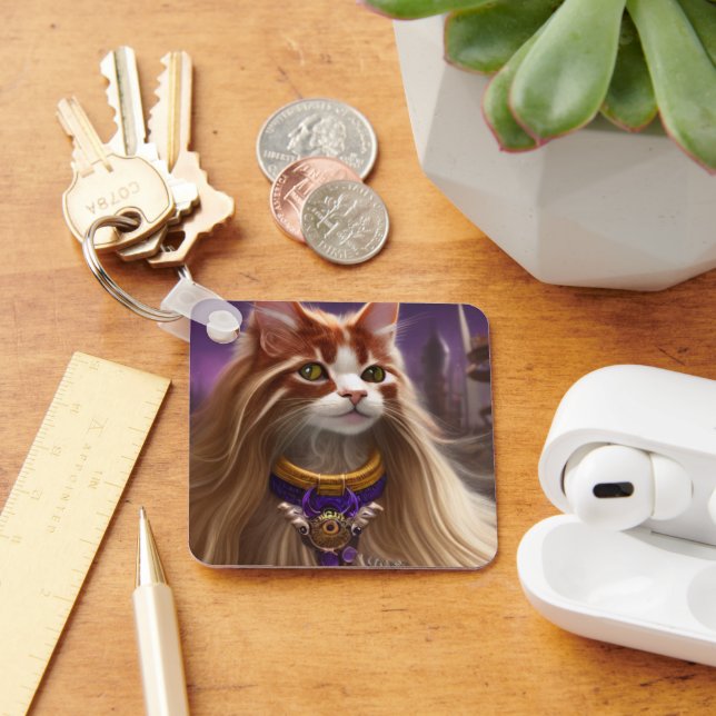 Cat Art Keychain (Desk)