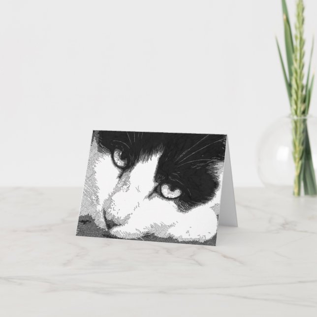 Cat Art Note Card (Front)
