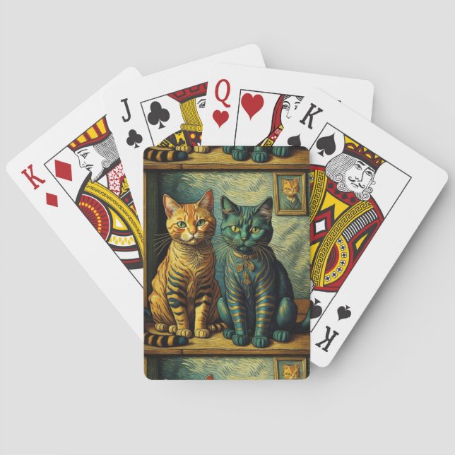 Cat art playing cards  (Back)