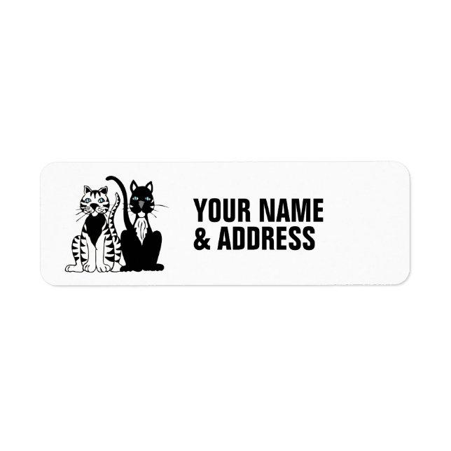 CAT ART RETURN ADDRESS LABELS (Front)