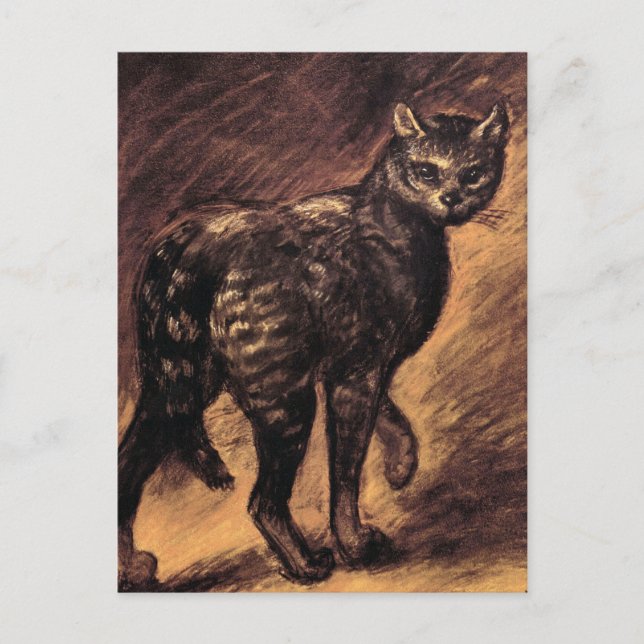 Cat Art - Vintage Art - Steinlen Postcard (Front)