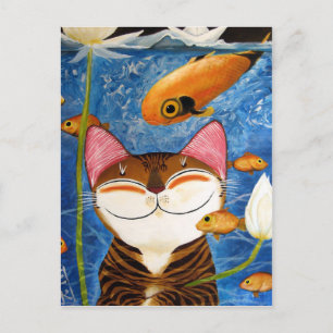 cat art - water (5 elements) postcard