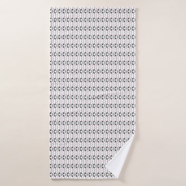 Cat Artwork | Cute Cat Pattern Seamless Background Bath Towel (Bath Towel)