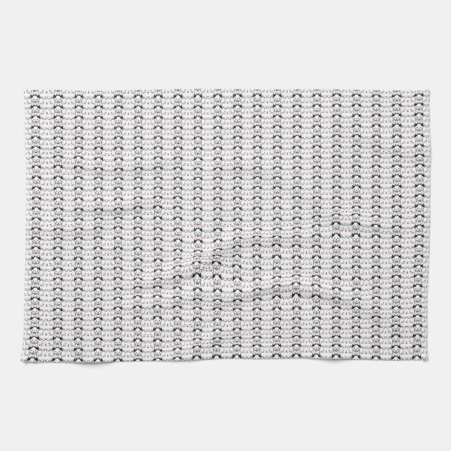 Cat Artwork | Cute Cat Pattern Seamless Background Kitchen Towel (Horizontal)