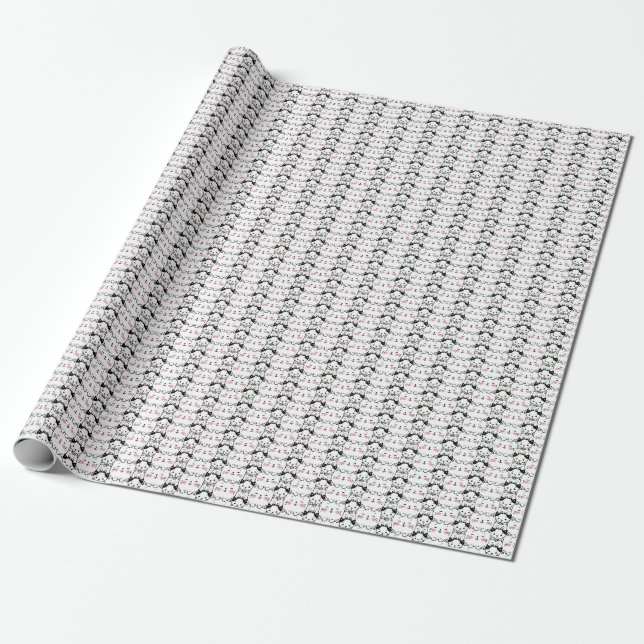 Cat Artwork | Cute Cat Pattern Seamless Background Wrapping Paper (Unrolled)