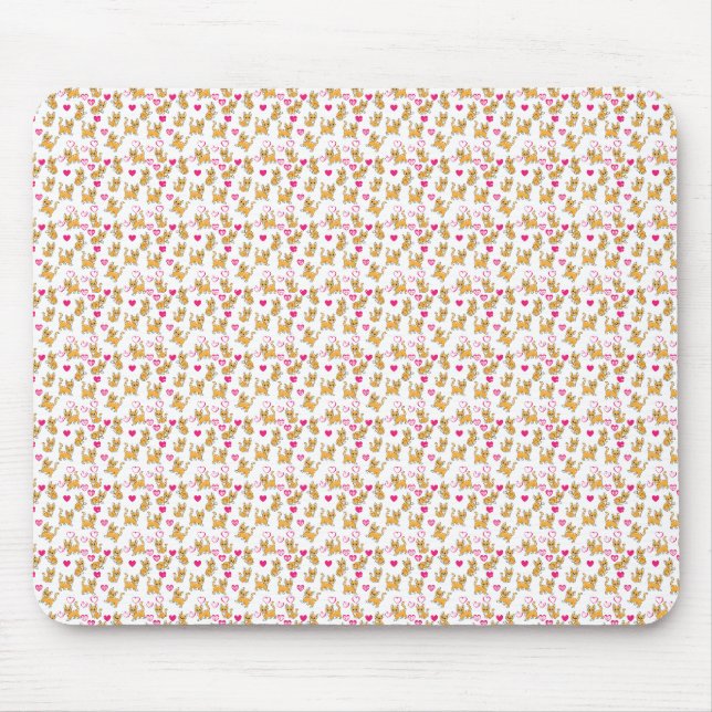 Cat Artwork | Cute Cat Valentine Mouse Pad (Front)