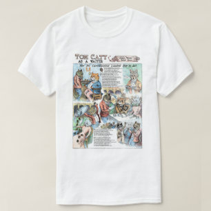 Cat as a waiter, Louis Wain T-Shirt