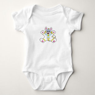 Cat as Astronaut in Costume Baby Bodysuit