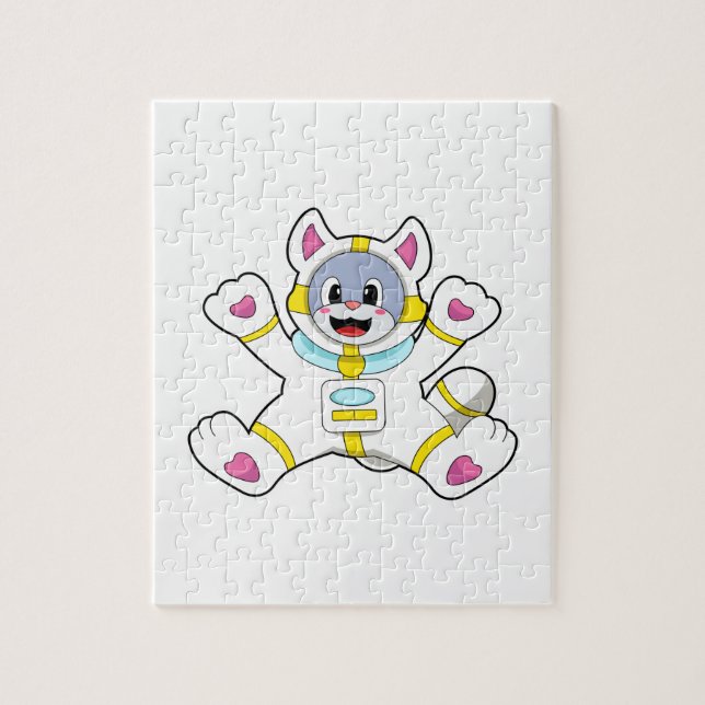 Cat as Astronaut in Costume Jigsaw Puzzle (Vertical)