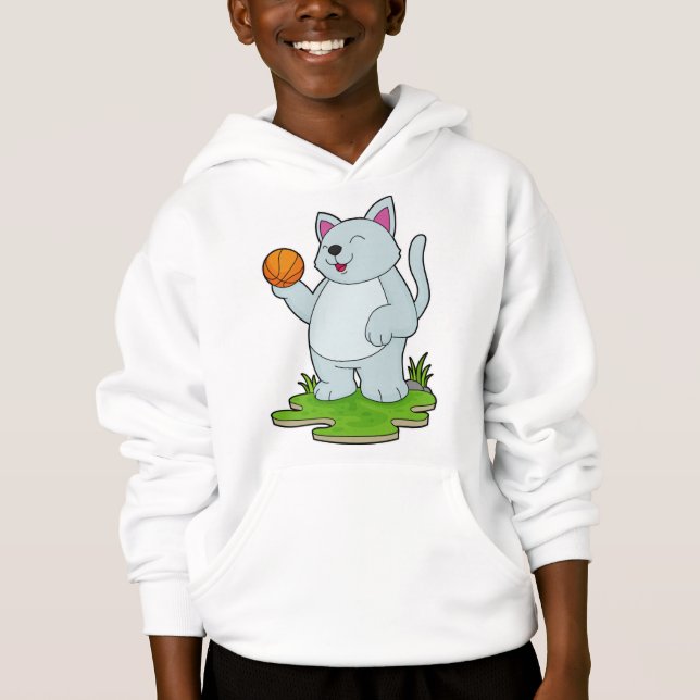 Cat as Basketball player with Basketball (Front)