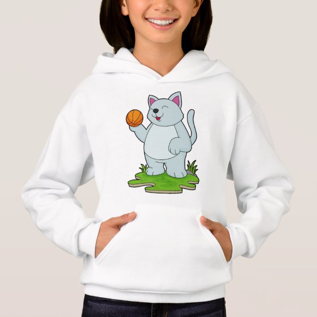 Cat as Basketball player with Basketball (Front)