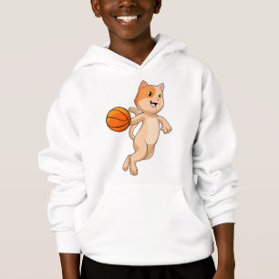 Cat as Basketball player with Basketball