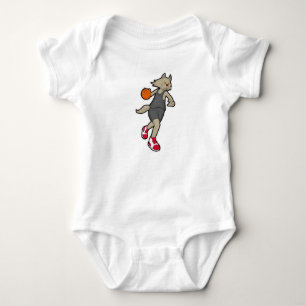 Cat as Basketball player with Basketball Baby Bodysuit
