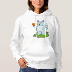 Cat as Basketball player with Basketball Hoodie