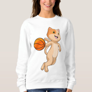 Cat as Basketball player with Basketball Sweatshirt