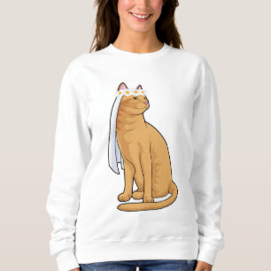 Cat as Bride with Veil Sweatshirt