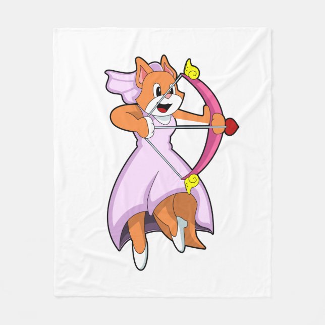 Cat as Bride with Wedding dress.PNG Fleece Blanket (Front)