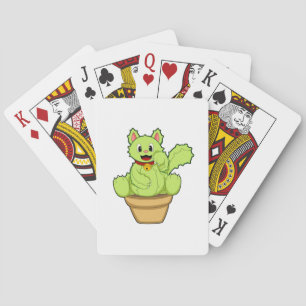 Cat as Cactus Playing Cards