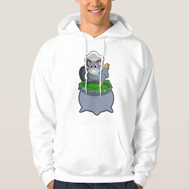 Cat as Cook with Magic potion Hoodie (Front)