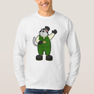 Cat as Groom with Coffee & Hat T-Shirt
