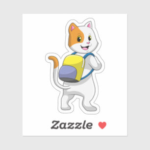 Cat as Hiker with Backpack