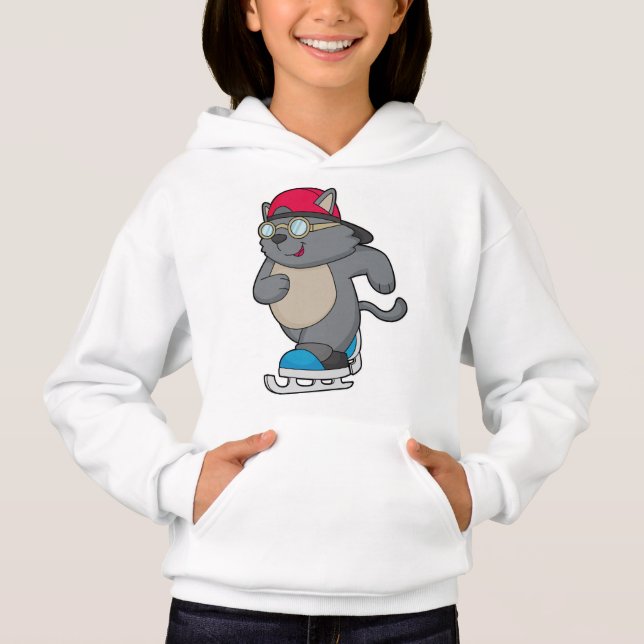 Cat as Ice Skater with Ice skates (Front)