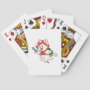 Cat as Mushroom picker with Mushroom Playing Cards