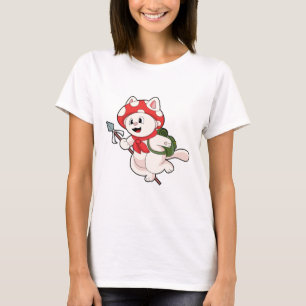Cat as Mushroom picker with Mushroom T-Shirt